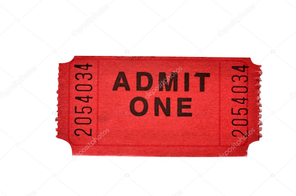 Admission Ticket (with clipping path)