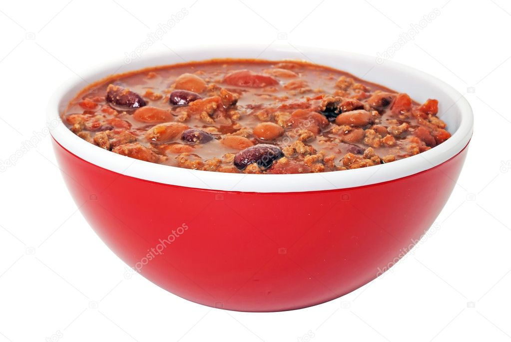 Bowl of Chili Isolated