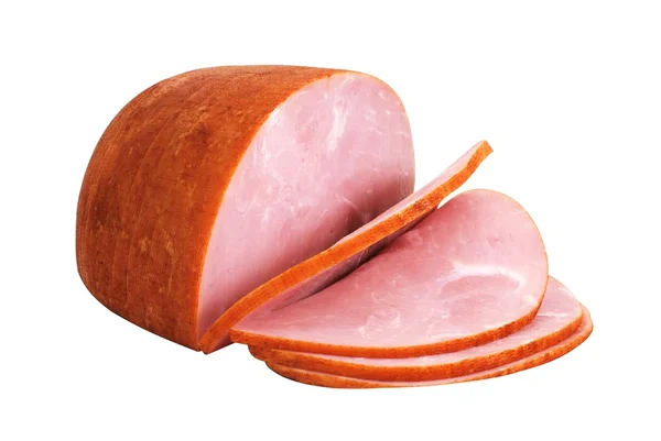 Sliced Ham Isolated — Stock Photo, Image