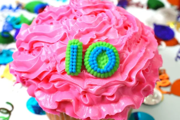 Cupcake celebração - Número 10 — Fotografia de Stock