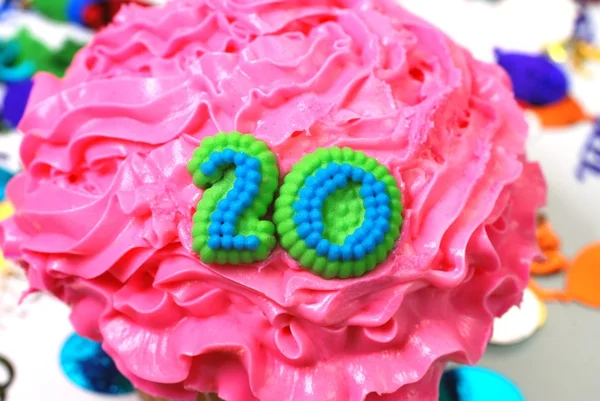 Viering cupcake - nummer 20 — Stockfoto