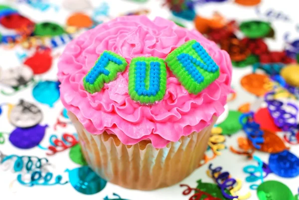 Cupcake de celebración - Diversión — Foto de Stock