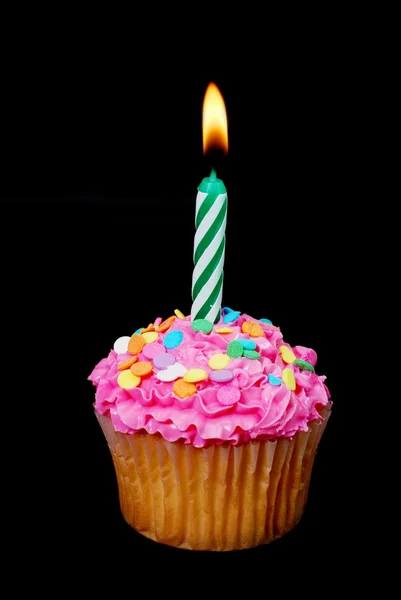 Γιορτή cupcake με κερί — Φωτογραφία Αρχείου