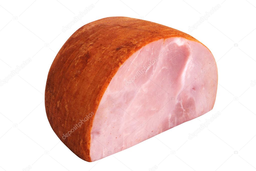 Ham Isolated on White