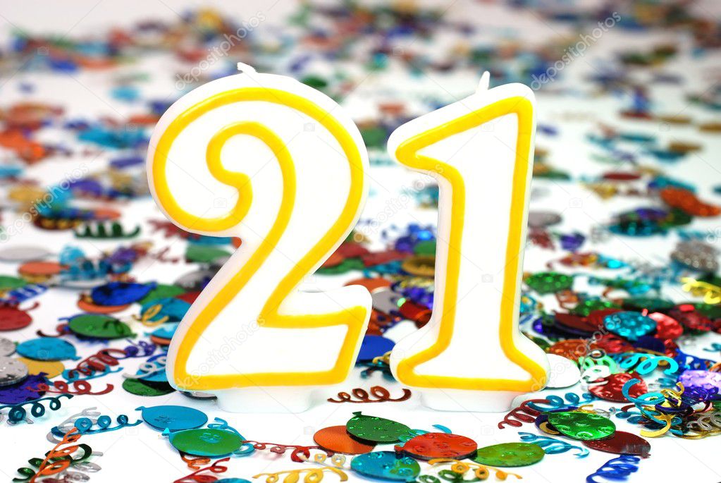 Celebration Candle - Number 21