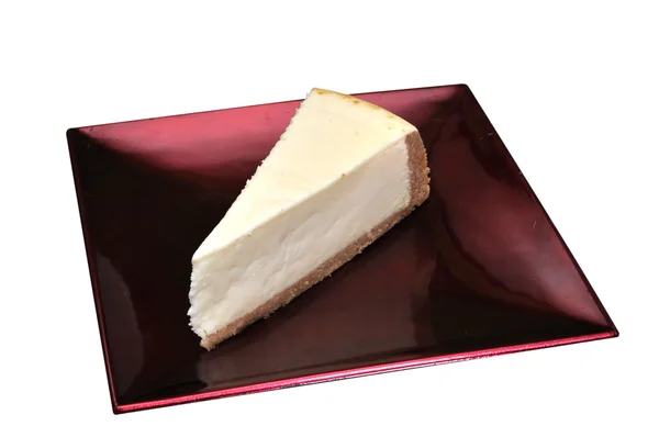 Cheesecake geïsoleerd — Stockfoto