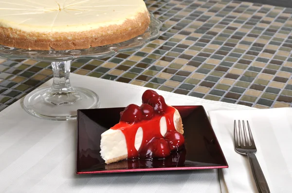 Strawberry Cheesecake Slice — Stock Photo, Image