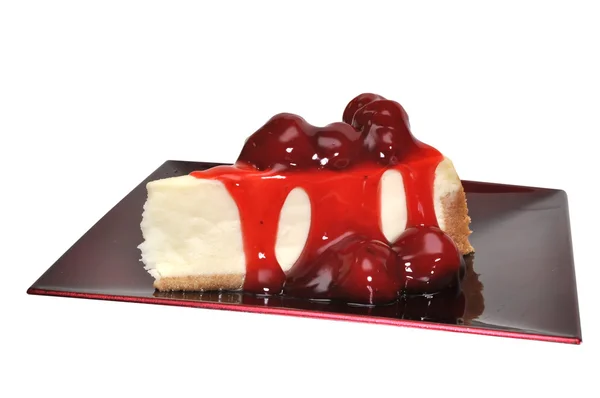 Strawberry Cheesecake Isolated — Stock Photo, Image
