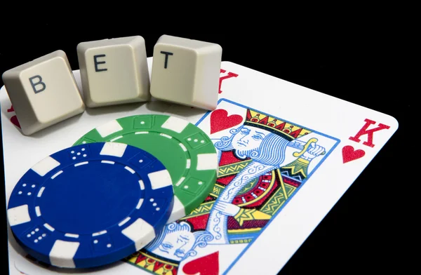 Poker online, BET — Fotografia de Stock