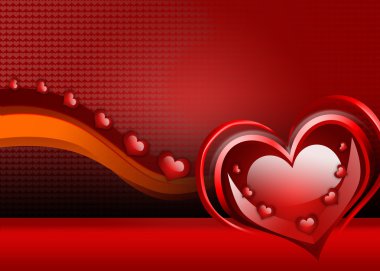 Love heart card clipart