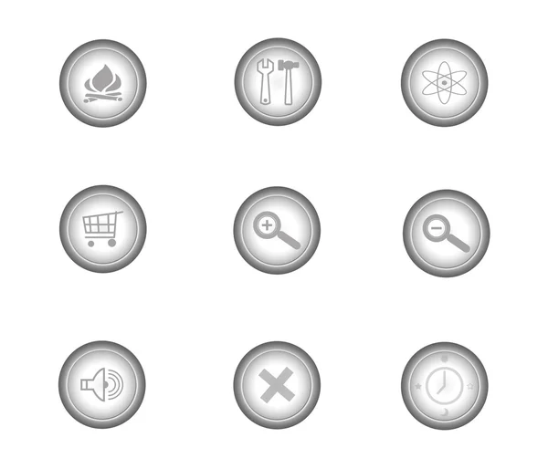Botones grises — Foto de Stock