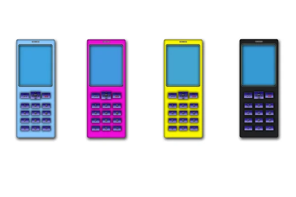 Telefoon mobiel kleur (4) — Stockfoto