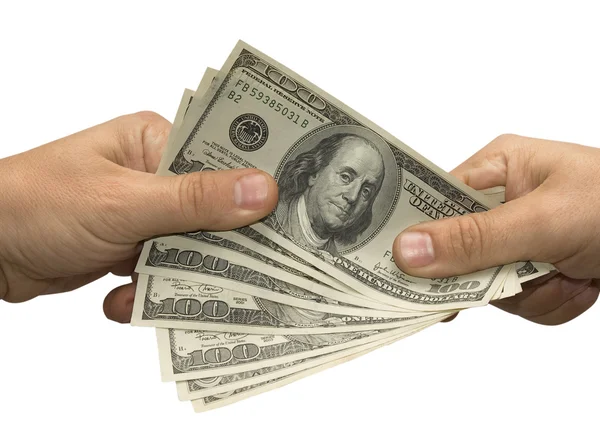 Hand over money the other hand — Stock Photo, Image
