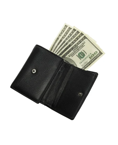 Wallet sticking in denominations of 100 Dolar — Stock Photo, Image