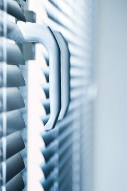 Window handles with neat blinds. clipart