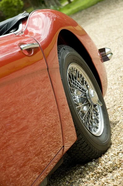 stock image Rear wheel of classic car