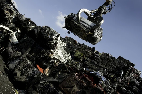 废料堆场起重机 — 图库照片