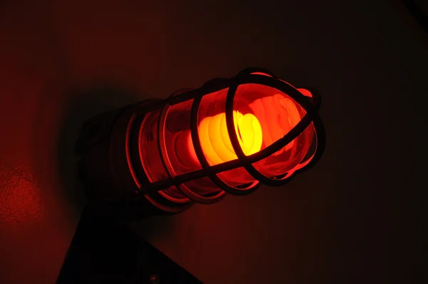 stock image Red lightbulb