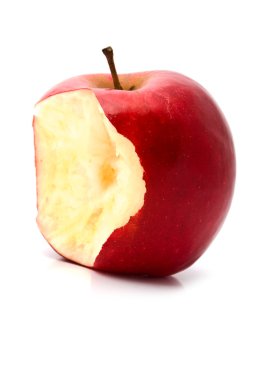 beyaz arkaplanda elma
