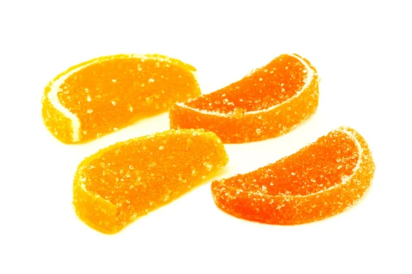 Sweet fruit candy on a white background — Stock Photo, Image