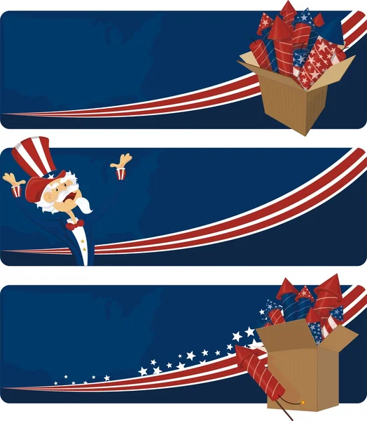 Bannières américaines — Image vectorielle