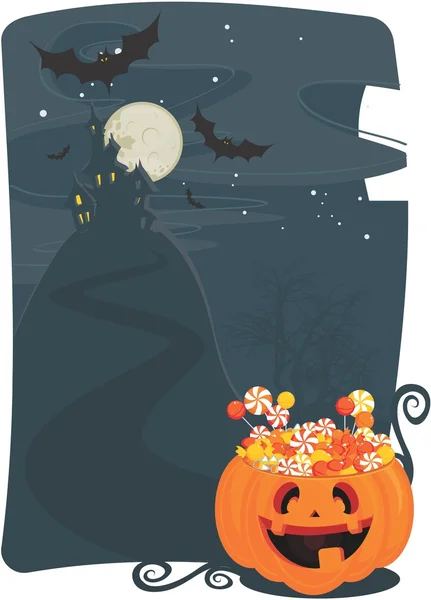 Halloween sfondo caramelle — Vettoriale Stock