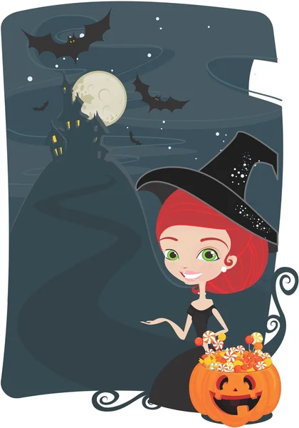 Halloween bonbons fond — Image vectorielle