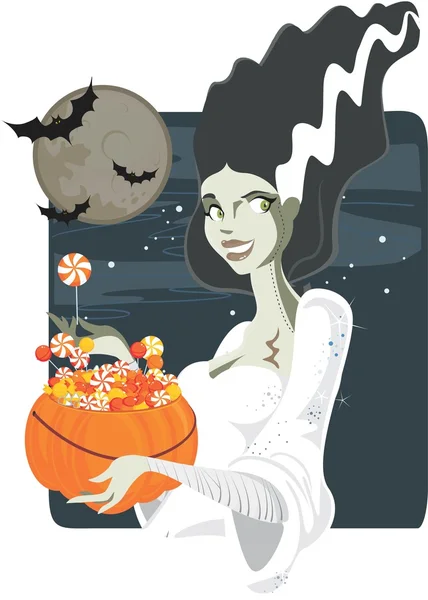 Illustration zu Halloween-Süßigkeiten — Stockvektor