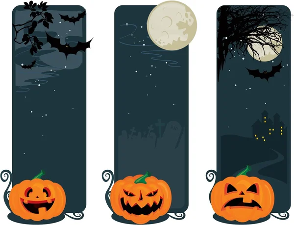 Bannières d'Halloween — Image vectorielle