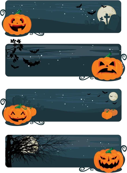 Banner di Halloween — Vettoriale Stock