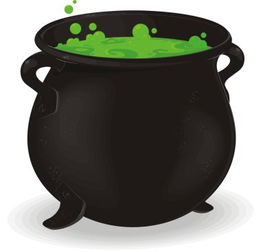 Witch cauldron clipart