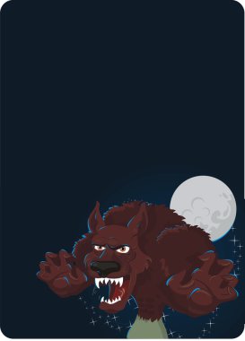 Halloween warewolf clipart