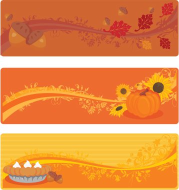 Thanksgiving banners clipart