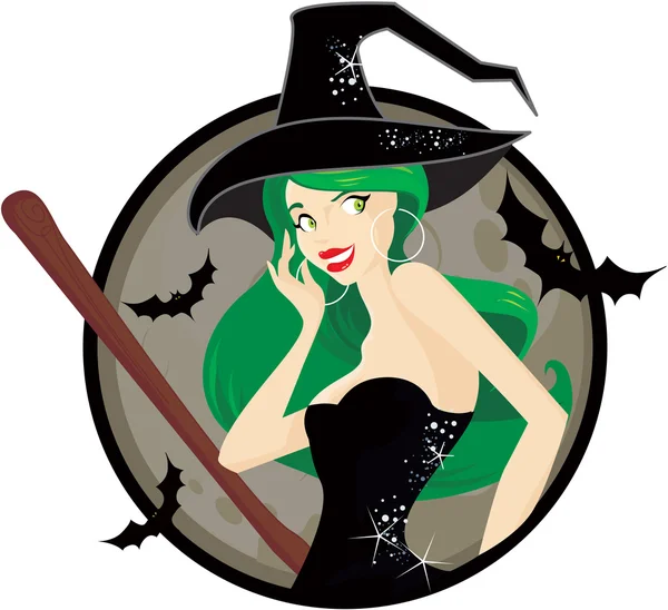 Halloween boszorkány — Stock Vector