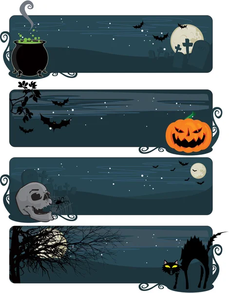 Banners de Halloween — Archivo Imágenes Vectoriales