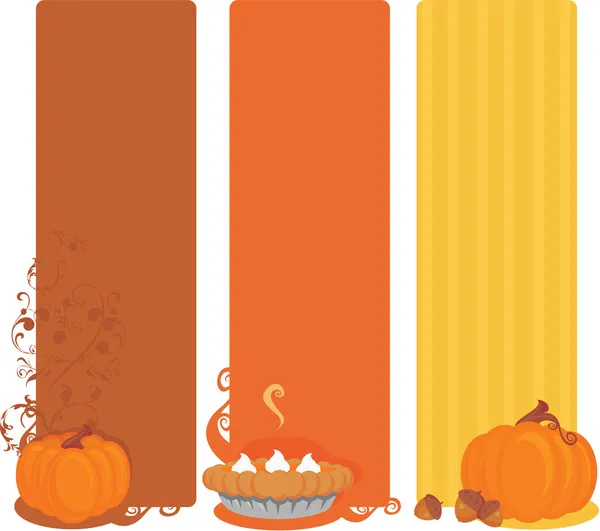 Bannières de Thanksgiving — Image vectorielle