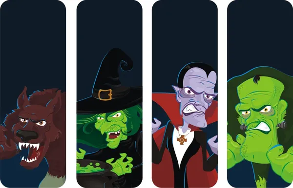 Banners de Halloween Ilustrações De Stock Royalty-Free