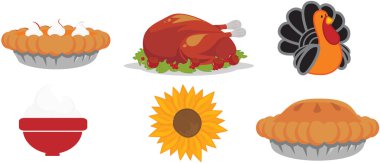 Thanksgiving icons clipart