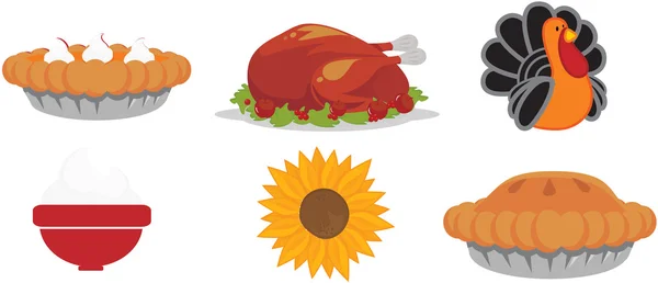 Thanksgiving icons — Stock Vector
