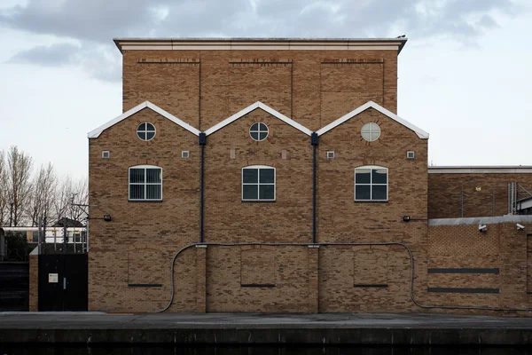 stock image Old redbrick factory building