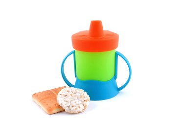 Baby cup with biscuit clipart