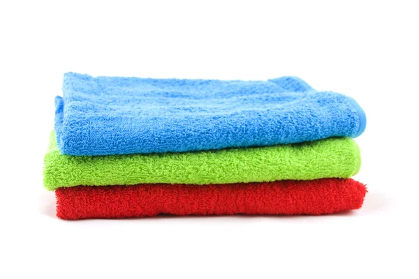 stock image Three towels in different color