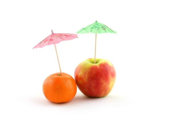 stock image Apple en Mandrel with a umbrella