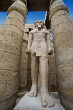 Statue of Ramses II at Luxor Temple clipart