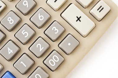 Electronic calculator isolated on white clipart