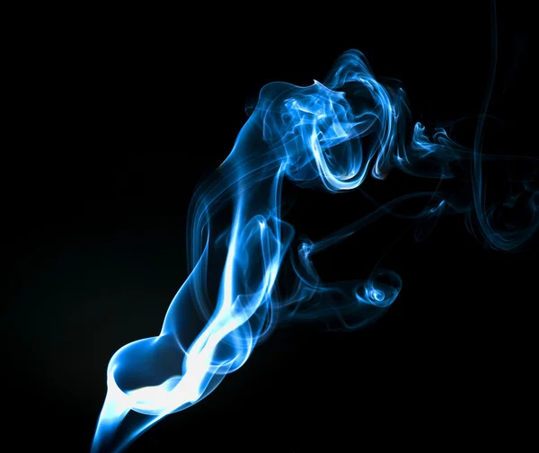 Modré abstraktní kouřové stopy — Stock fotografie