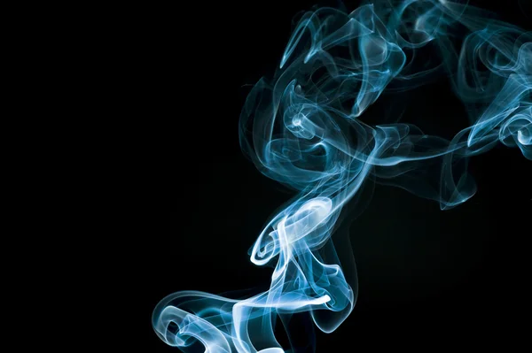 Blue abstract smoke trails — Stock Photo, Image