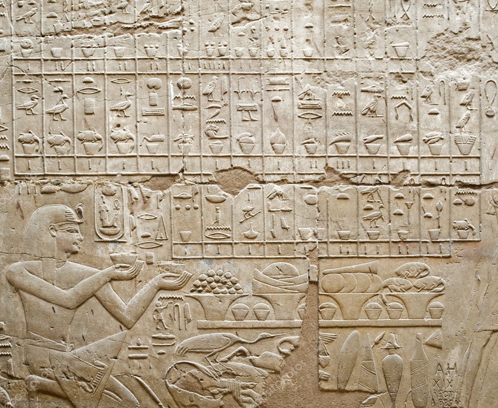 Hieroglyphics on a wall at Luxor Temple — Stock Photo © paulvinten #3196870