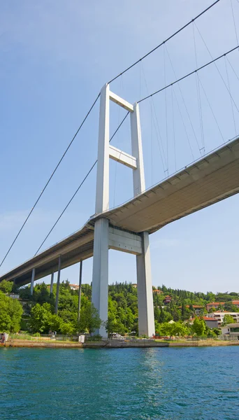 Unterstützung einer großen Hängebrücke — Stockfoto