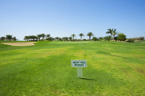 Sign on a golf course — Stock Photo, Image